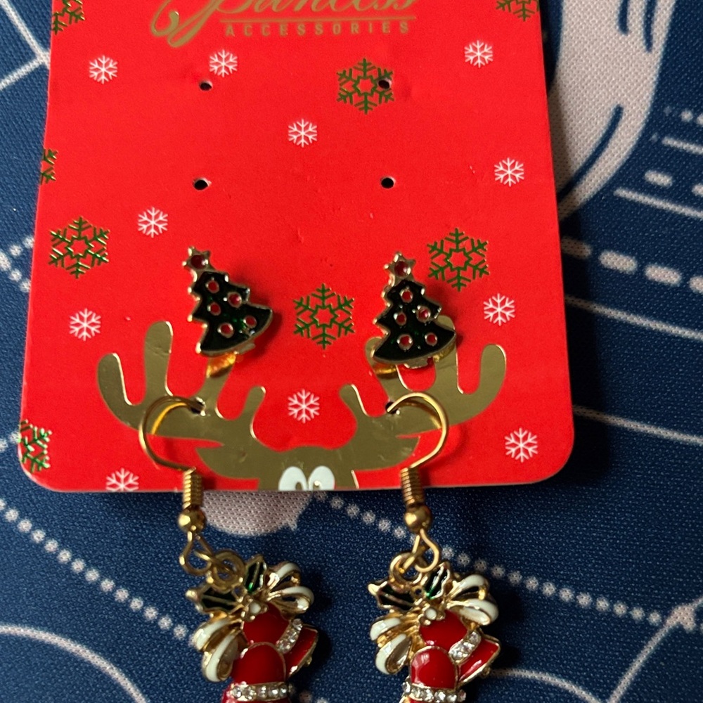 Christmas Tree and Reindeer Earrings